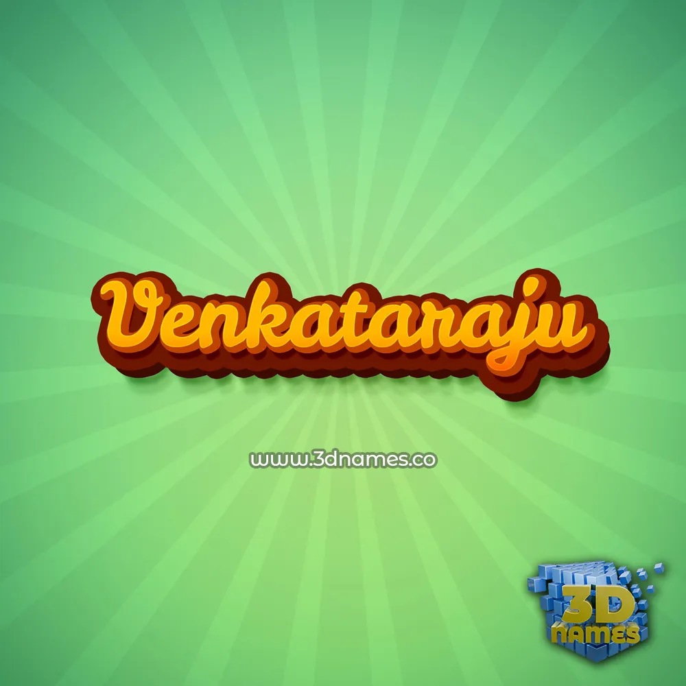 venkataraju in Green Rays style - 3D name wallpaper