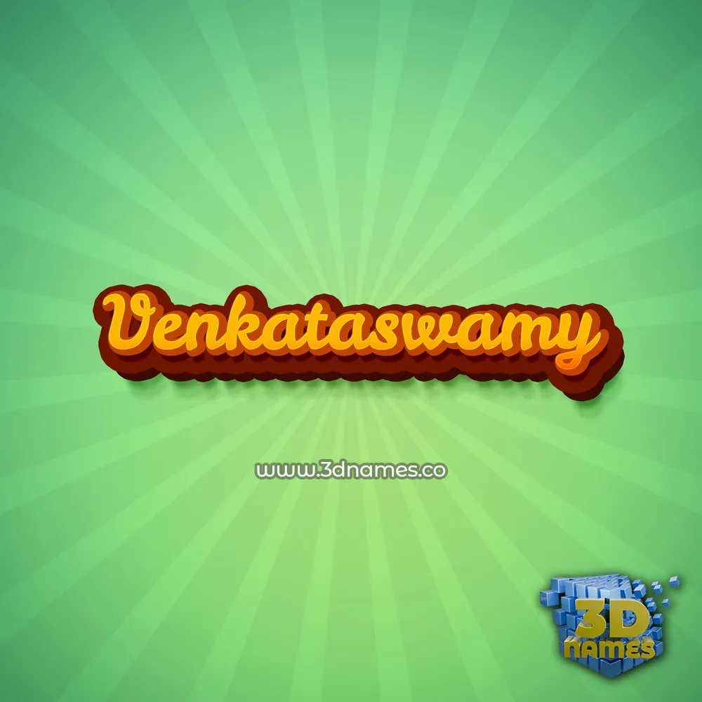 venkataswamy in Green Rays style - 3D name wallpaper