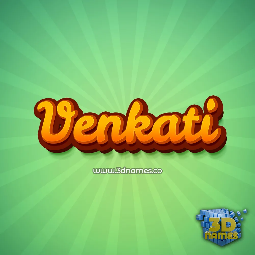 venkati in Green Rays style - 3D name wallpaper