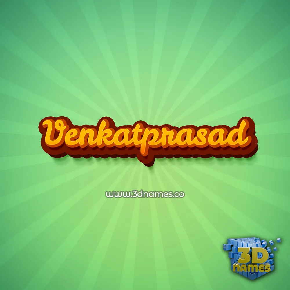 venkatprasad in Green Rays style - 3D name wallpaper