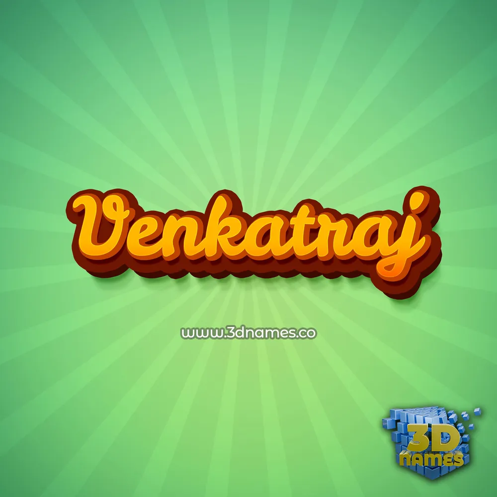 venkatraj in Green Rays style - 3D name wallpaper