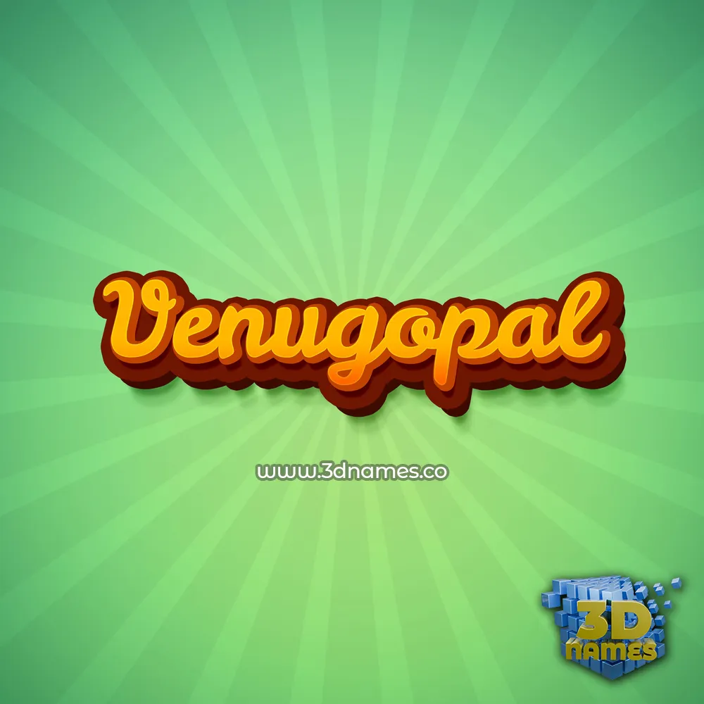 venugopal in Green Rays style - 3D name wallpaper