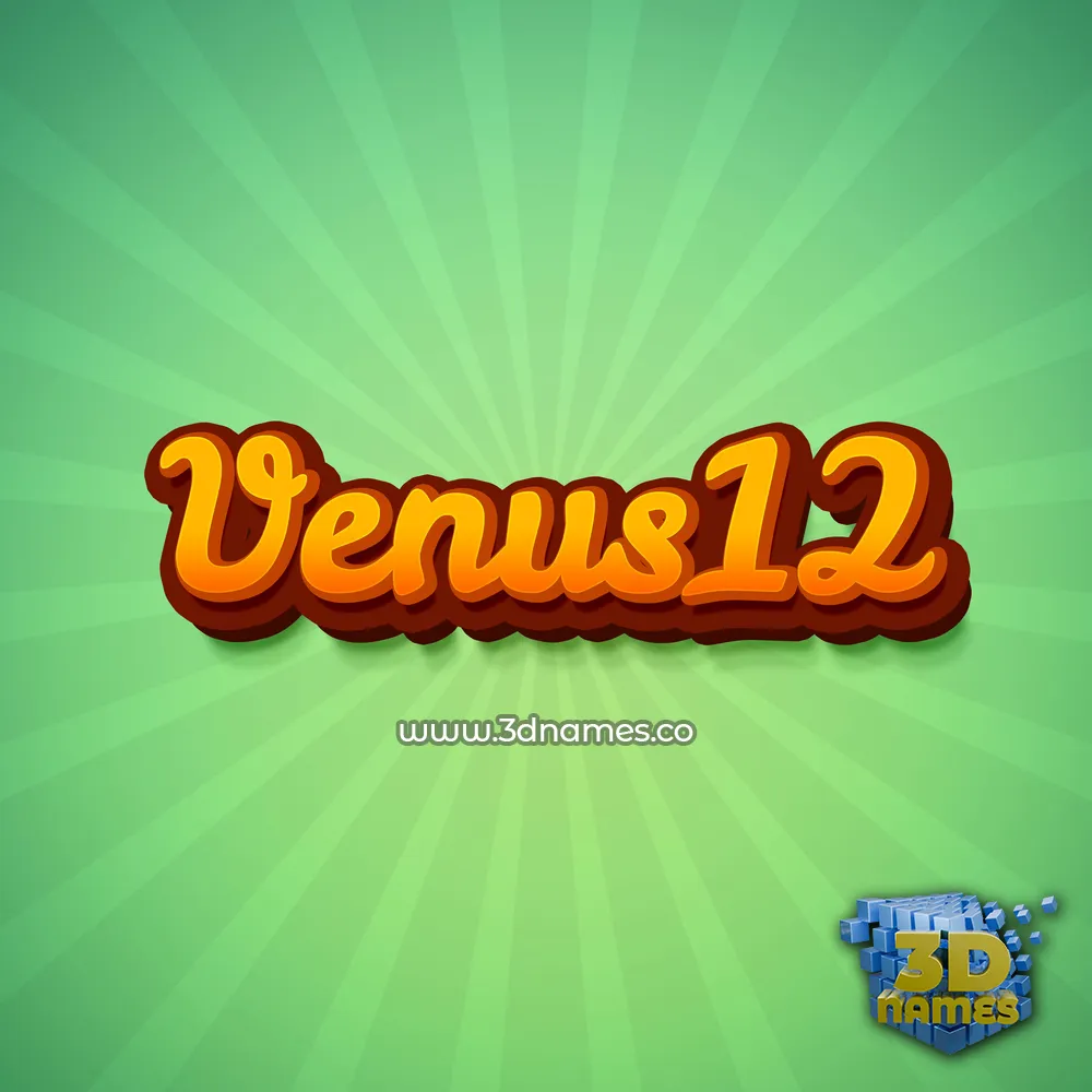 venus12 in Green Rays style - 3D name wallpaper