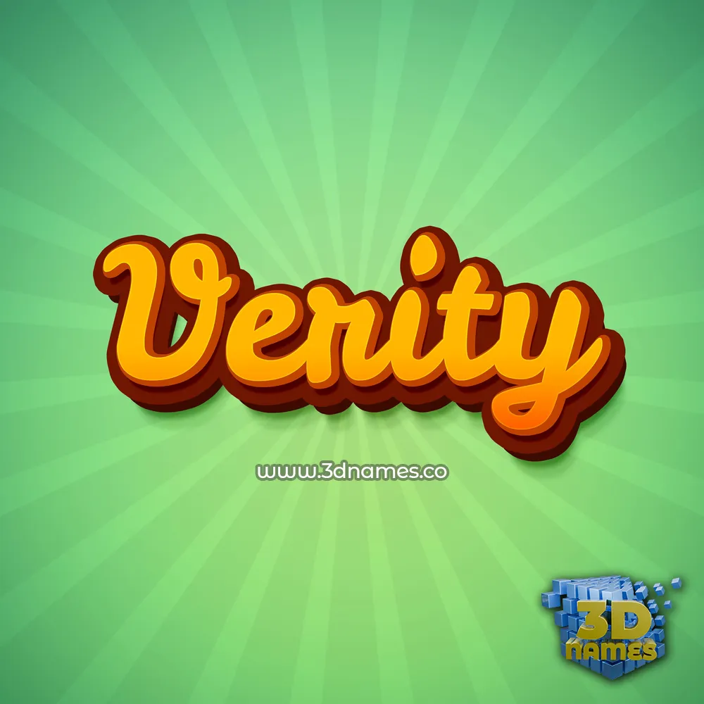verity in Green Rays style - 3D name wallpaper
