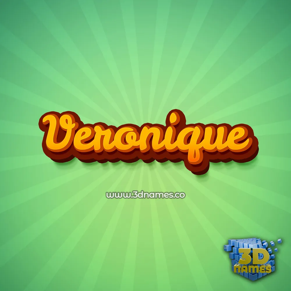 veronique in Green Rays style - 3D name wallpaper