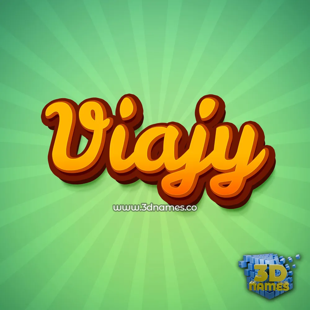 viajy in Green Rays style - 3D name wallpaper