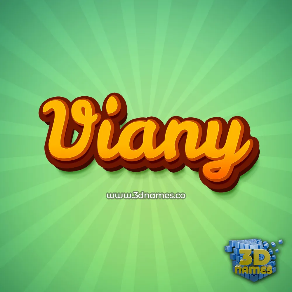 viany in Green Rays style - 3D name wallpaper