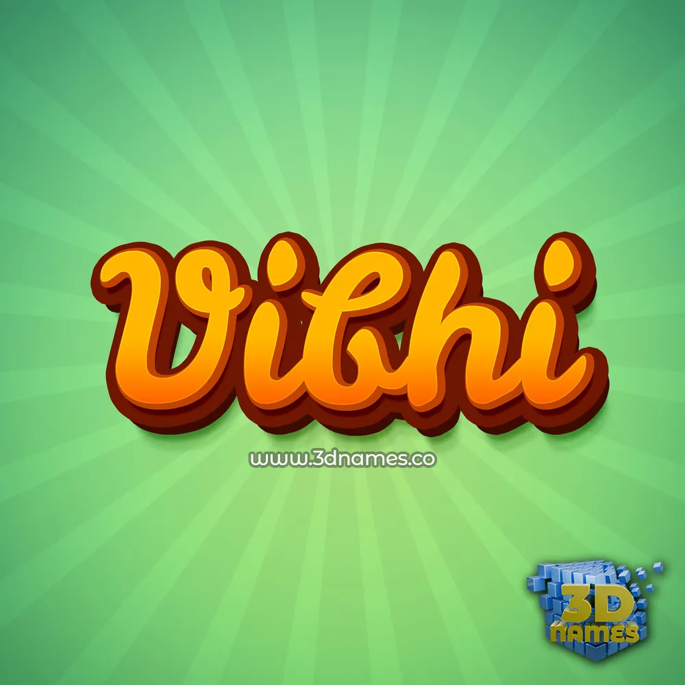 vibhi in Green Rays style - 3D name wallpaper