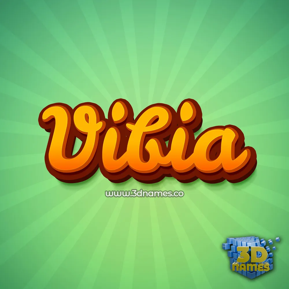 vibia in Green Rays style - 3D name wallpaper