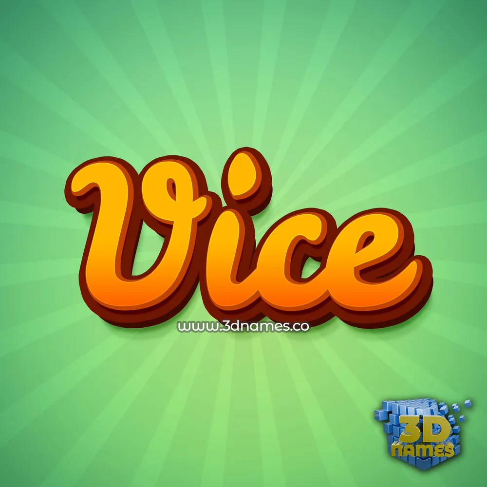 vice in Green Rays style - 3D name wallpaper