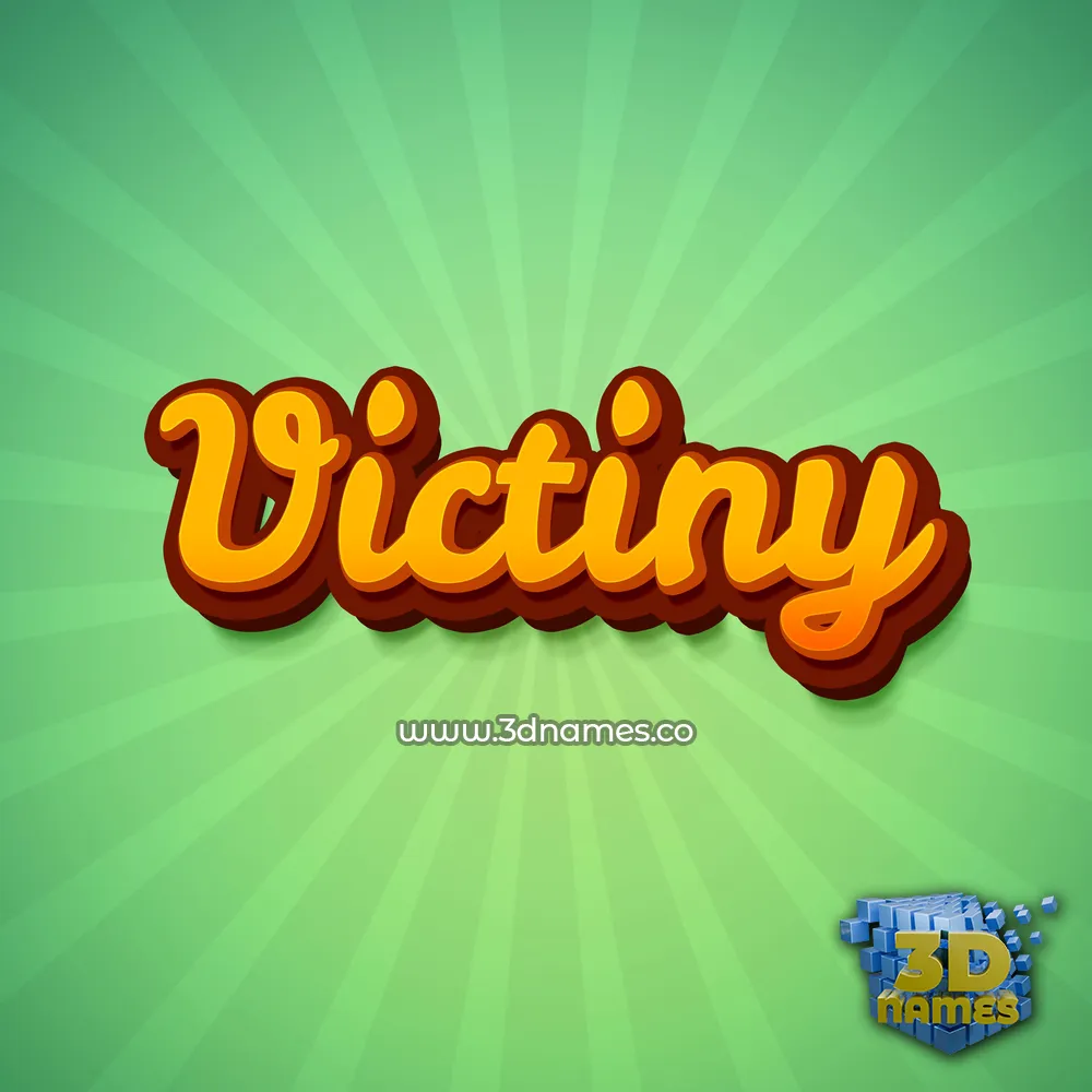 victiny in Green Rays style - 3D name wallpaper
