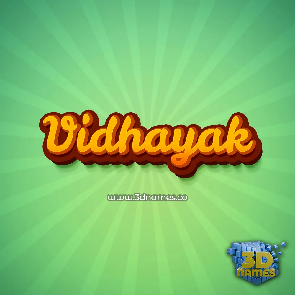 vidhayak in Green Rays style - 3D name wallpaper