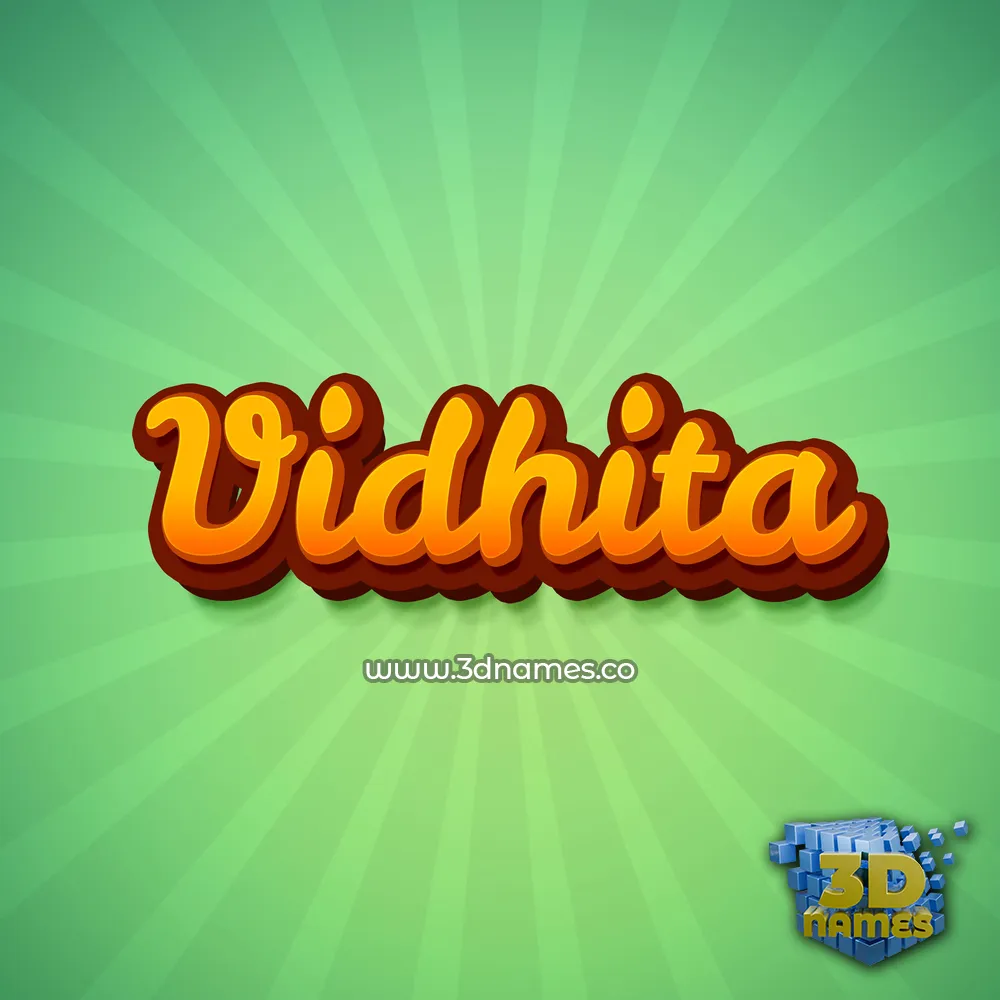 vidhita in Green Rays style - 3D name wallpaper
