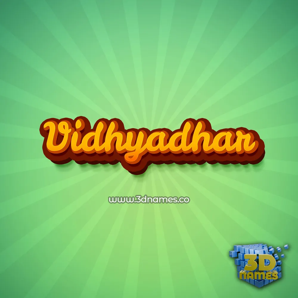 vidhyadhar in Green Rays style - 3D name wallpaper