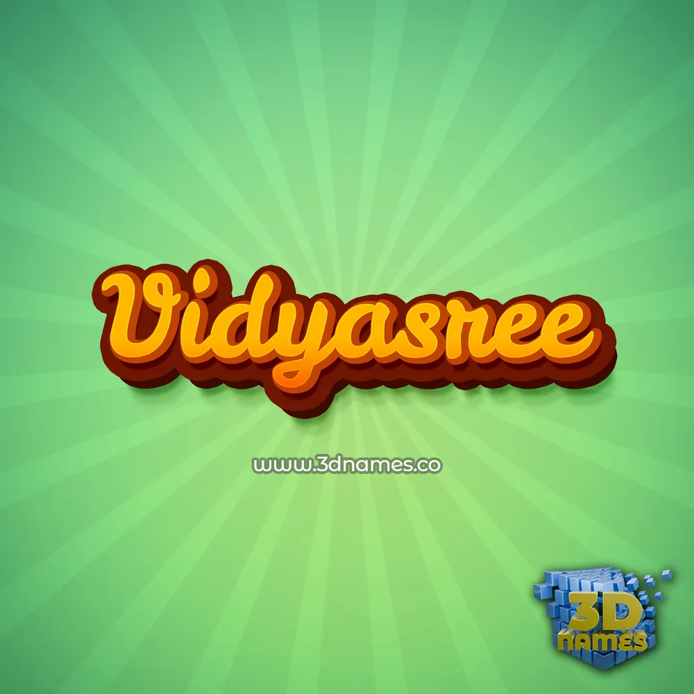 vidyasree in Green Rays style - 3D name wallpaper
