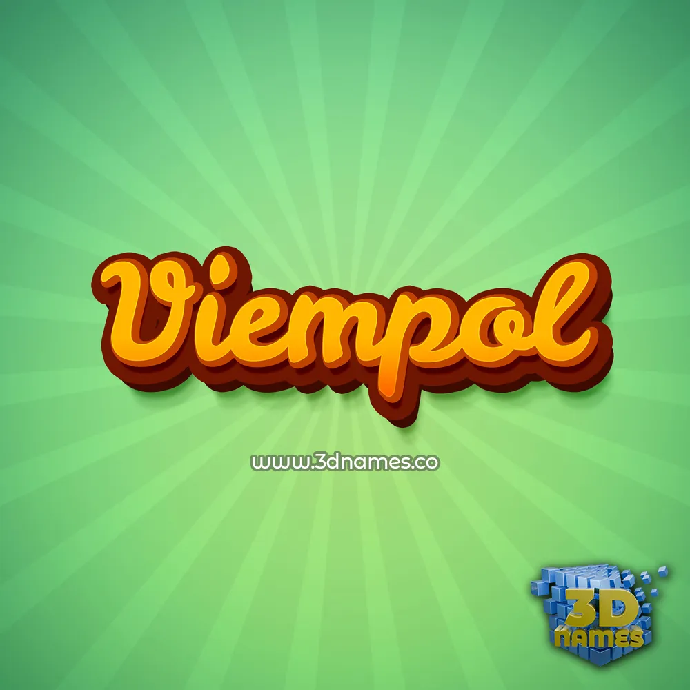viempol in Green Rays style - 3D name wallpaper