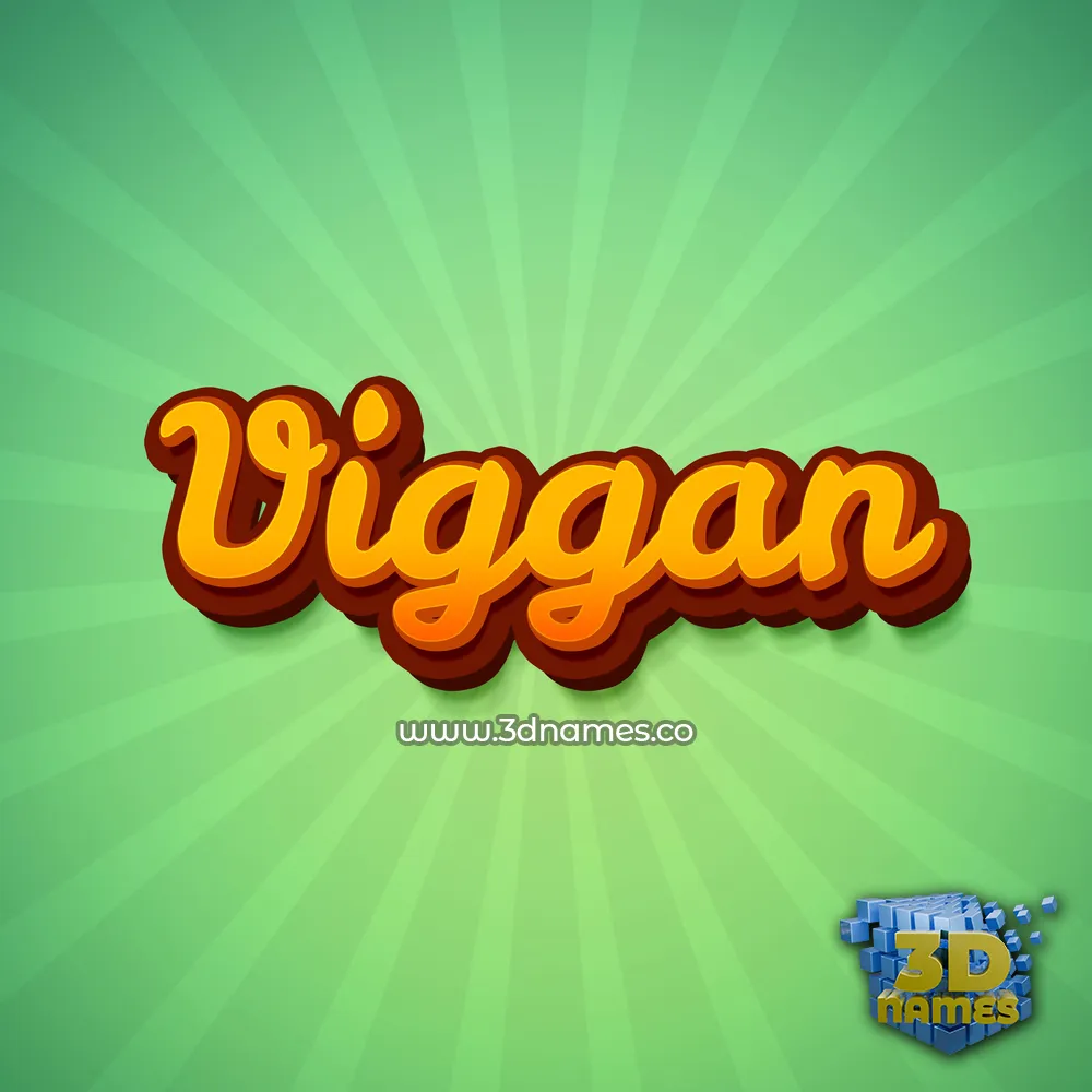 viggan in Green Rays style - 3D name wallpaper