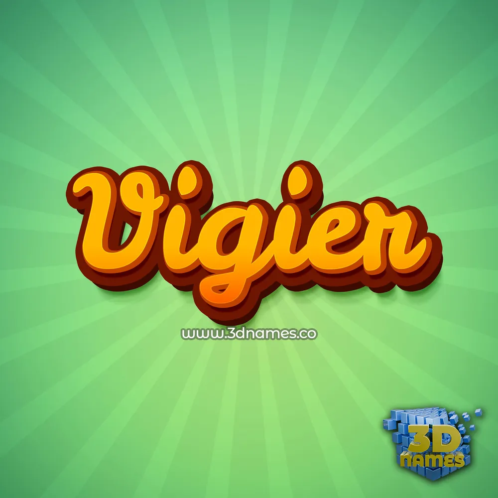 vigier in Green Rays style - 3D name wallpaper