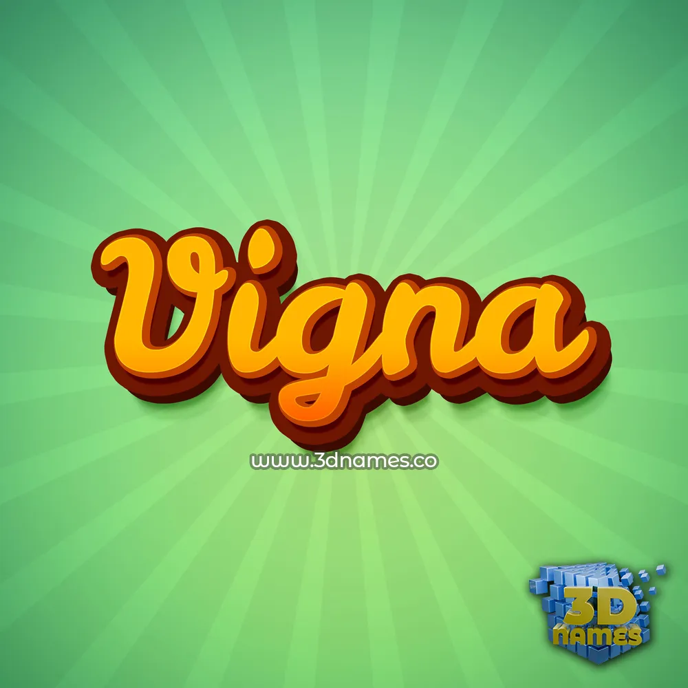 vigna in Green Rays style - 3D name wallpaper