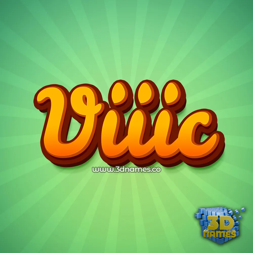 viiic in Green Rays style - 3D name wallpaper