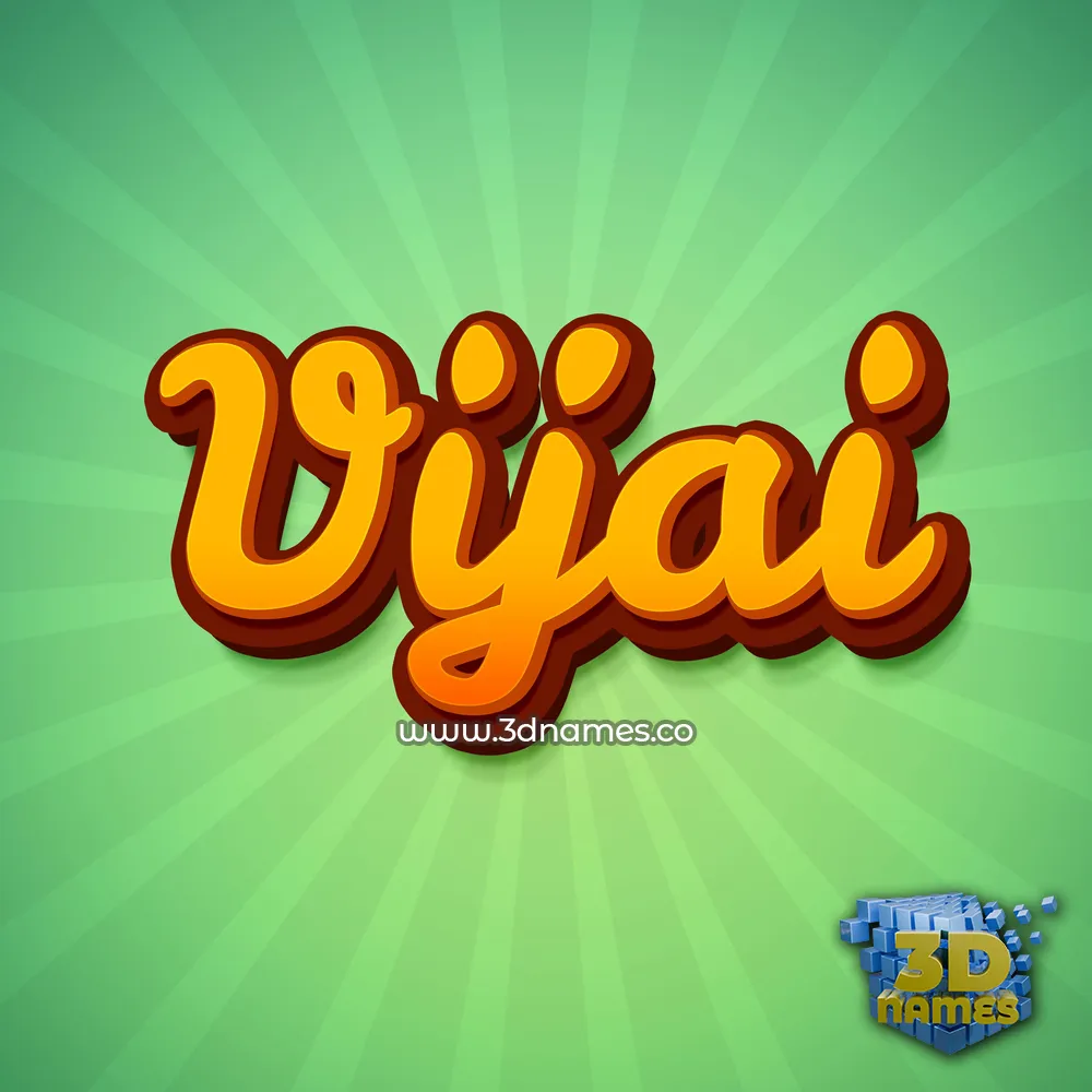 vijai in Green Rays style - 3D name wallpaper