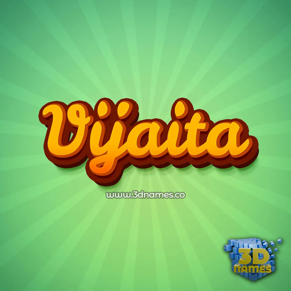 vijaita in Green Rays style - 3D name wallpaper