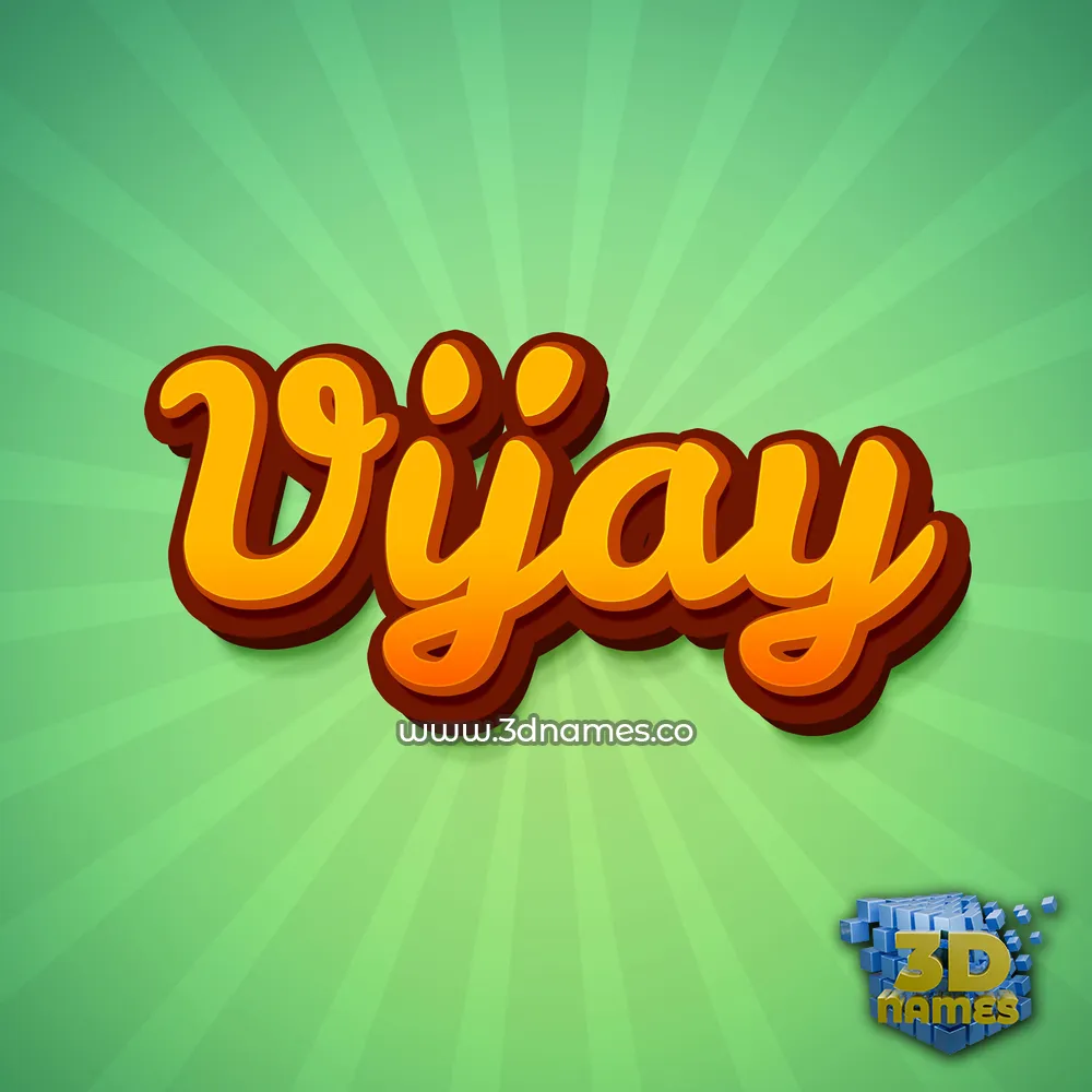 vijay in Green Rays style - 3D name wallpaper