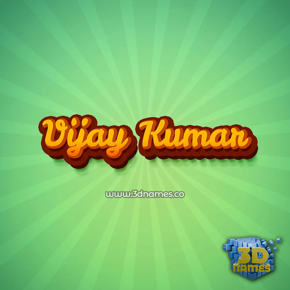 vijay kumar in Green Rays style - 3D name wallpaper
