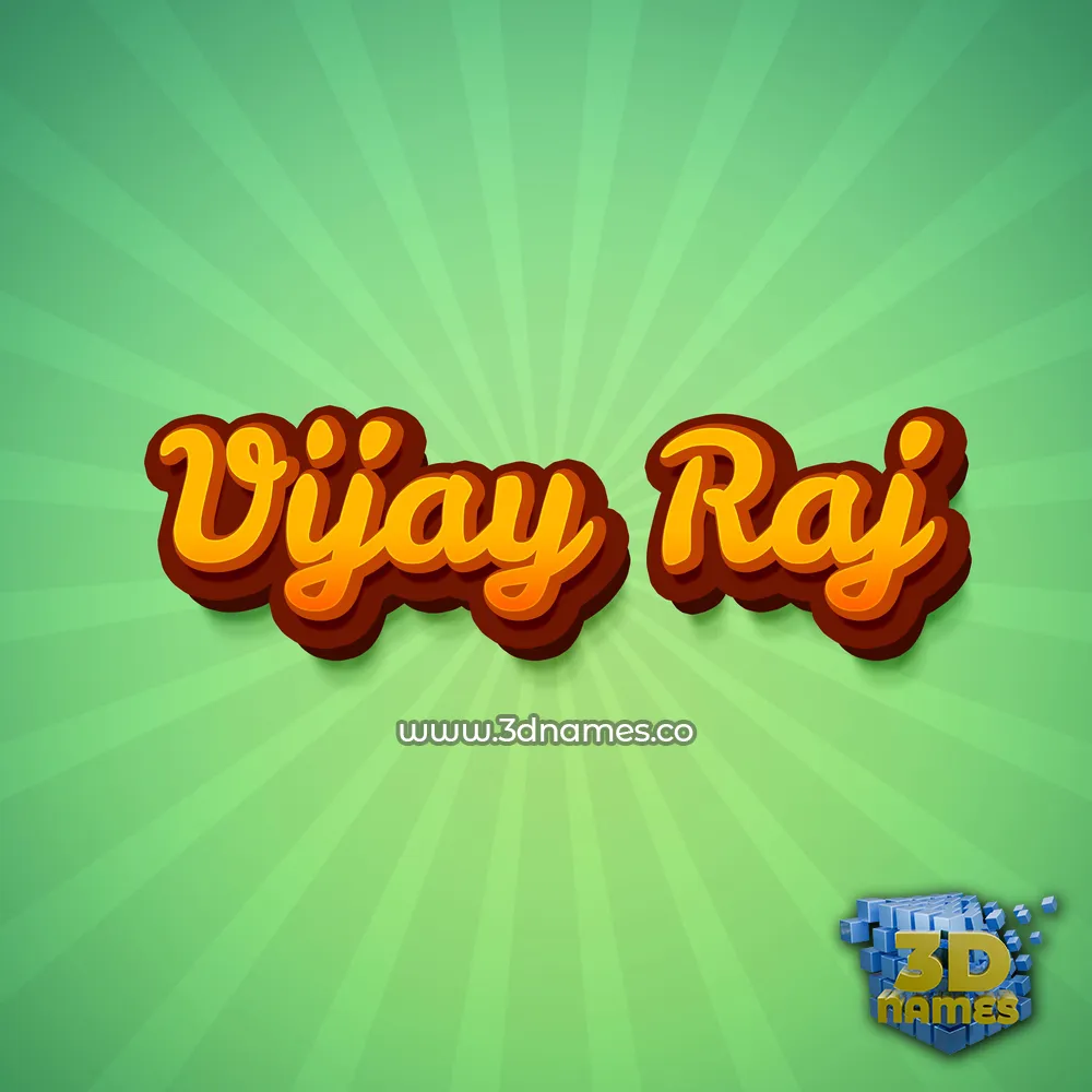 vijay raj in Green Rays style - 3D name wallpaper