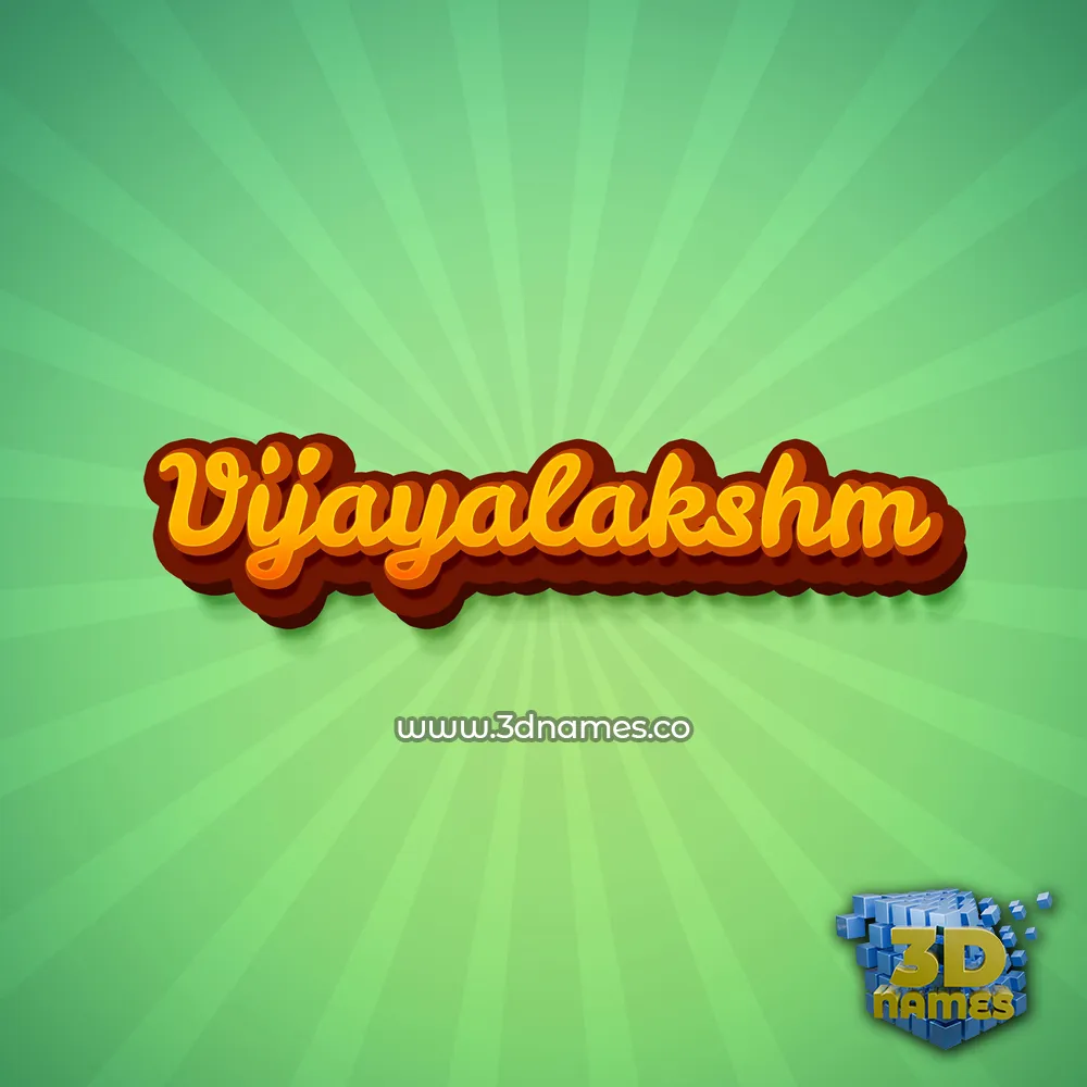 vijayalakshm in Green Rays style - 3D name wallpaper