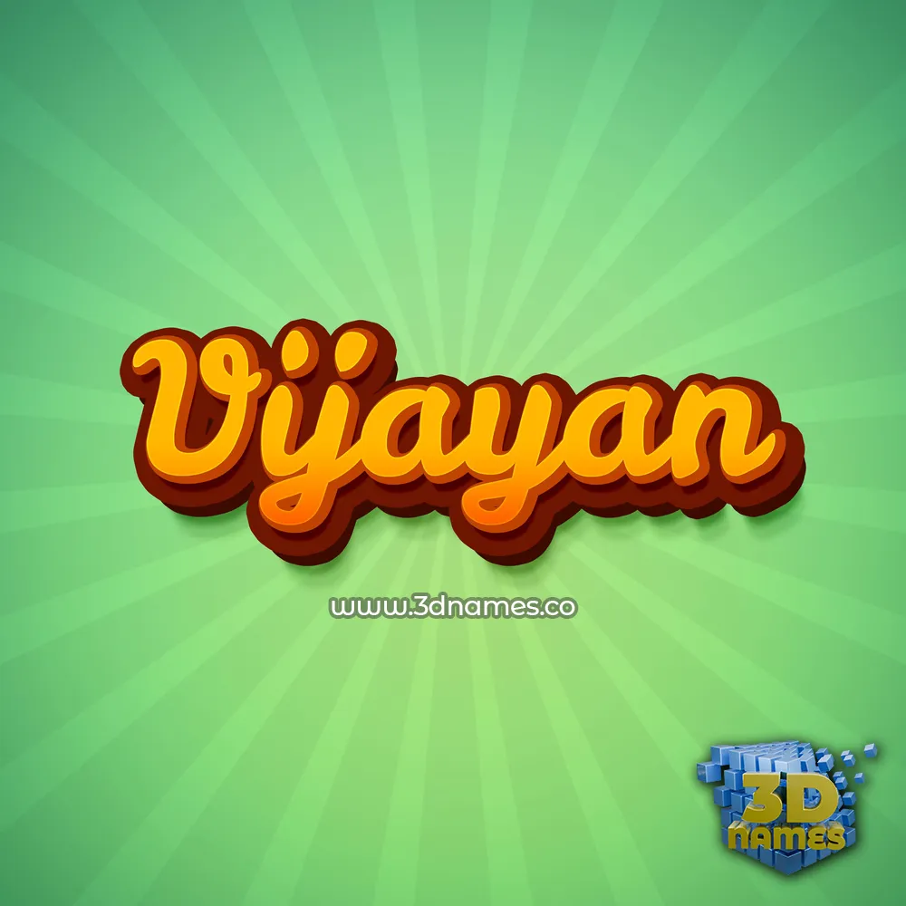 vijayan in Green Rays style - 3D name wallpaper