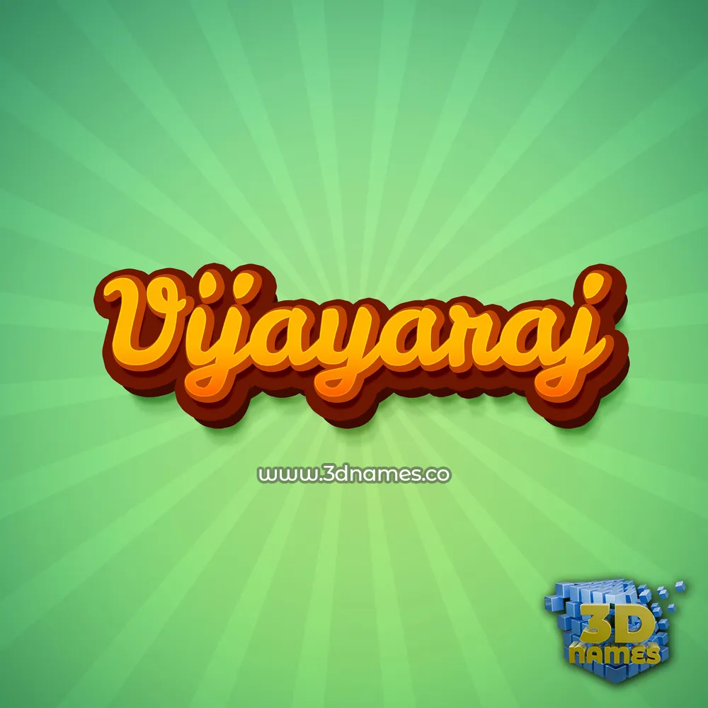 vijayaraj in Green Rays style - 3D name wallpaper