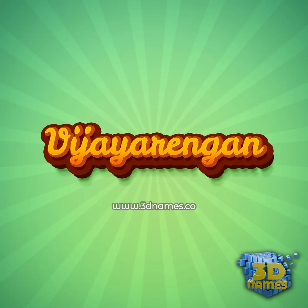 vijayarengan in Green Rays style - 3D name wallpaper