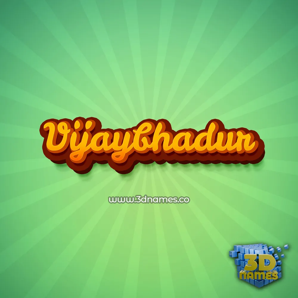 vijaybhadur in Green Rays style - 3D name wallpaper