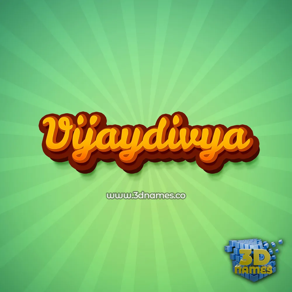 vijaydivya in Green Rays style - 3D name wallpaper