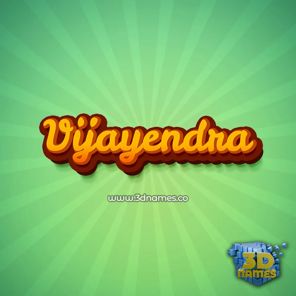 vijayendra in Green Rays style - 3D name wallpaper