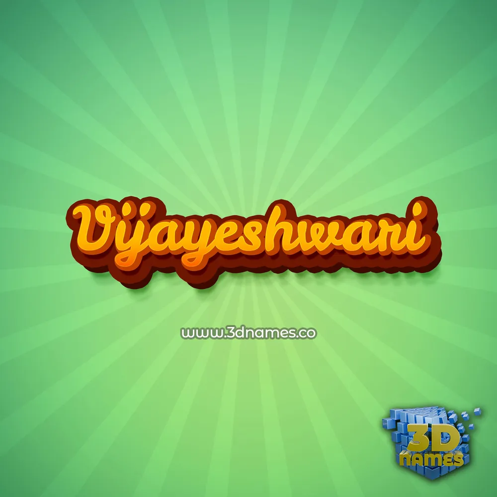 vijayeshwari in Green Rays style - 3D name wallpaper