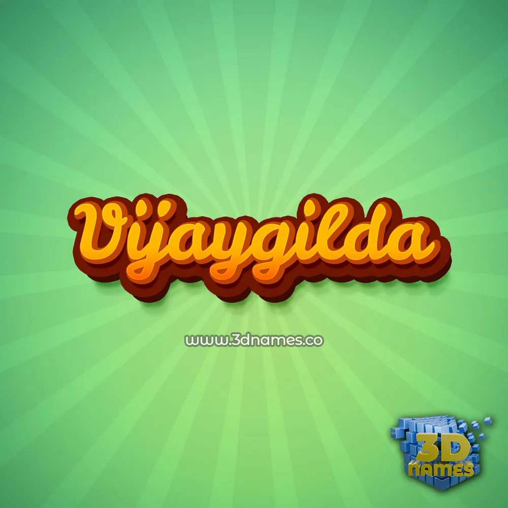 vijaygilda in Green Rays style - 3D name wallpaper