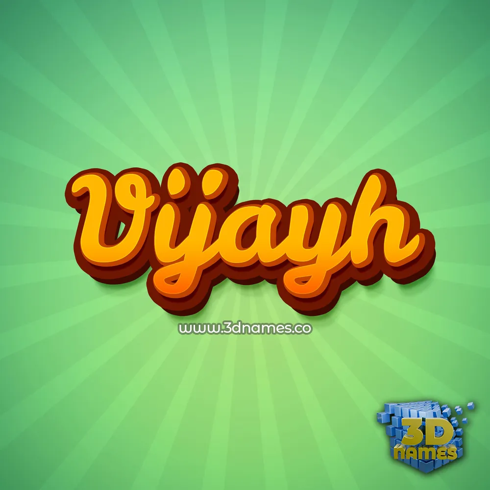 vijayh in Green Rays style - 3D name wallpaper