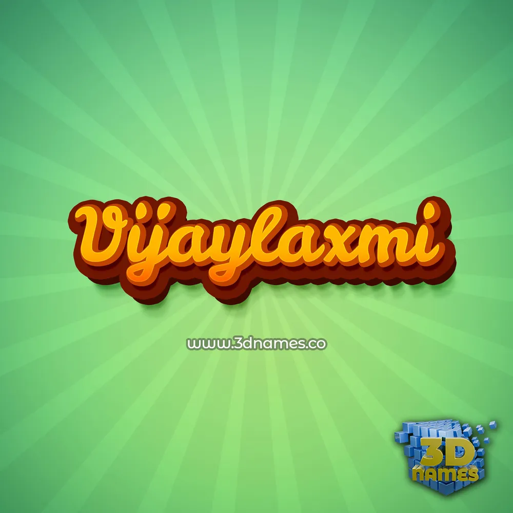 vijaylaxmi in Green Rays style - 3D name wallpaper