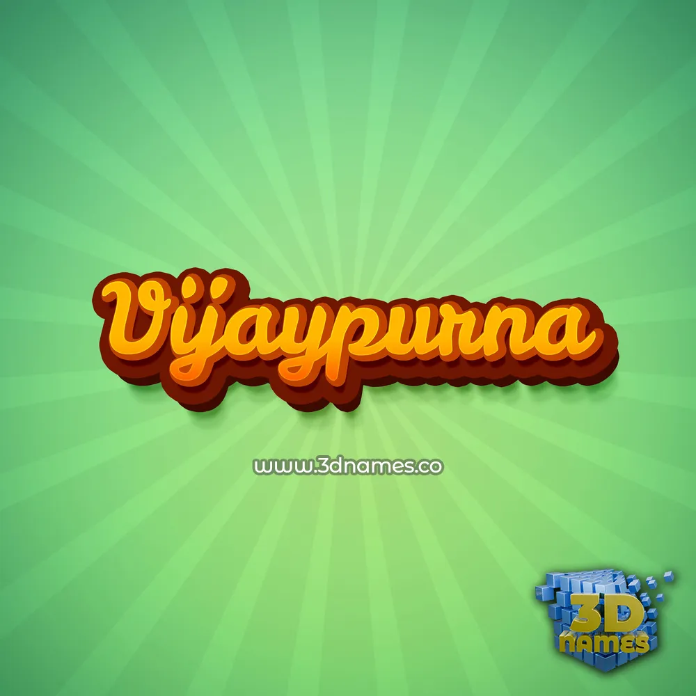 vijaypurna in Green Rays style - 3D name wallpaper