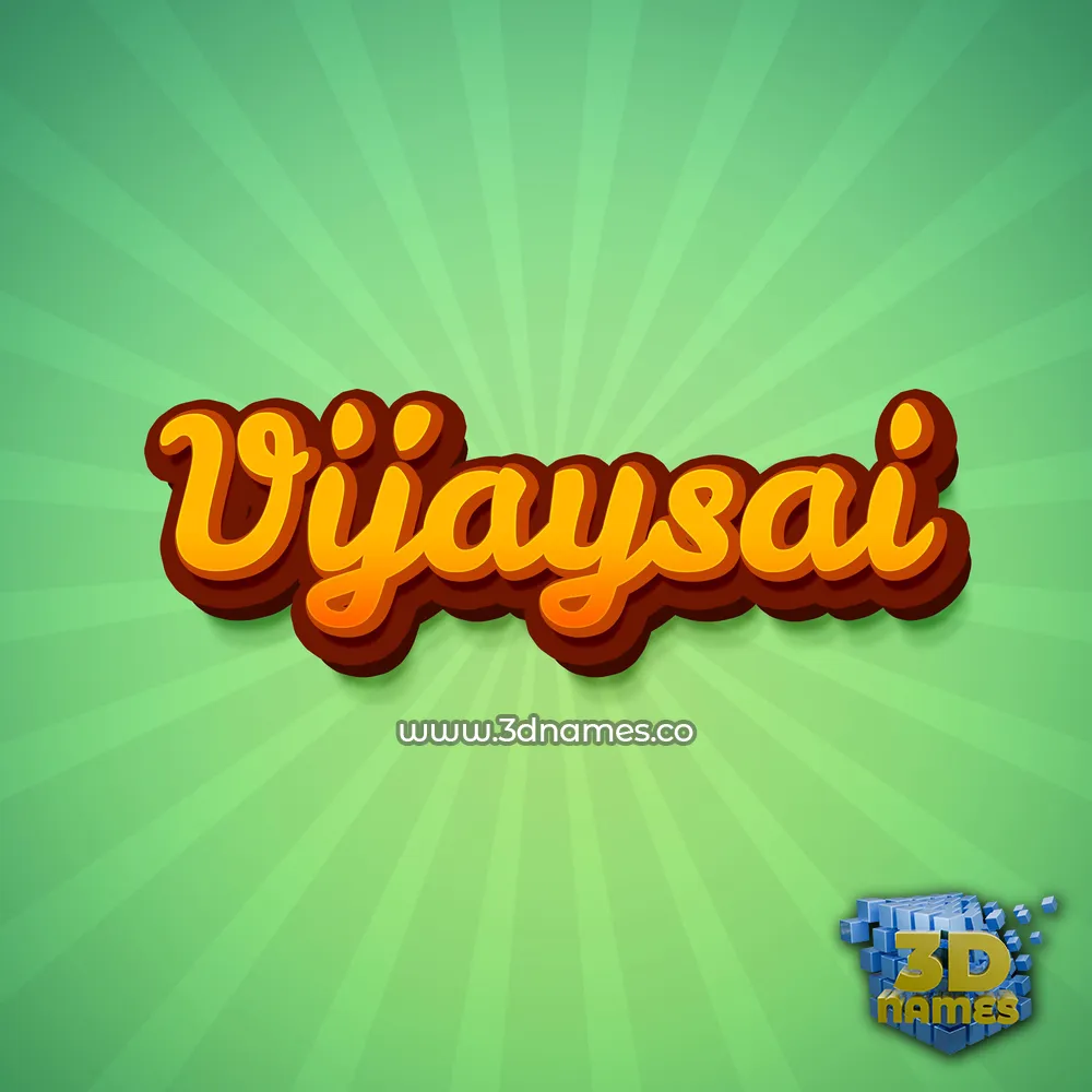 vijaysai in Green Rays style - 3D name wallpaper