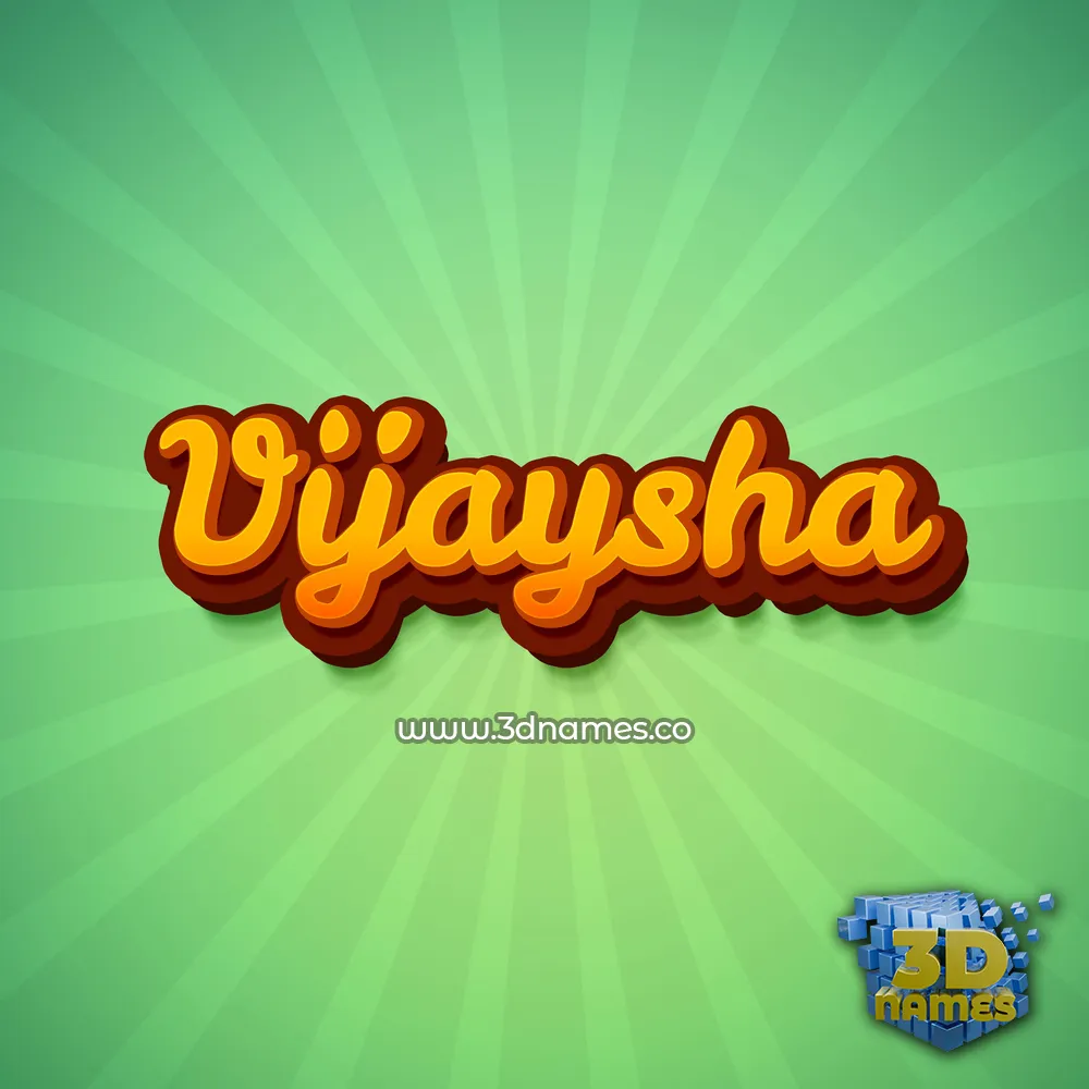 vijaysha in Green Rays style - 3D name wallpaper