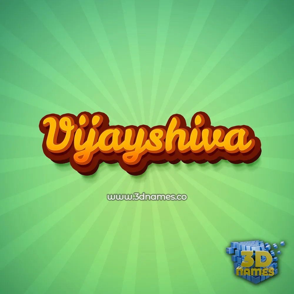 vijayshiva in Green Rays style - 3D name wallpaper