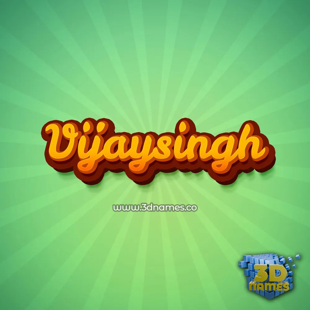 vijaysingh in Green Rays style - 3D name wallpaper
