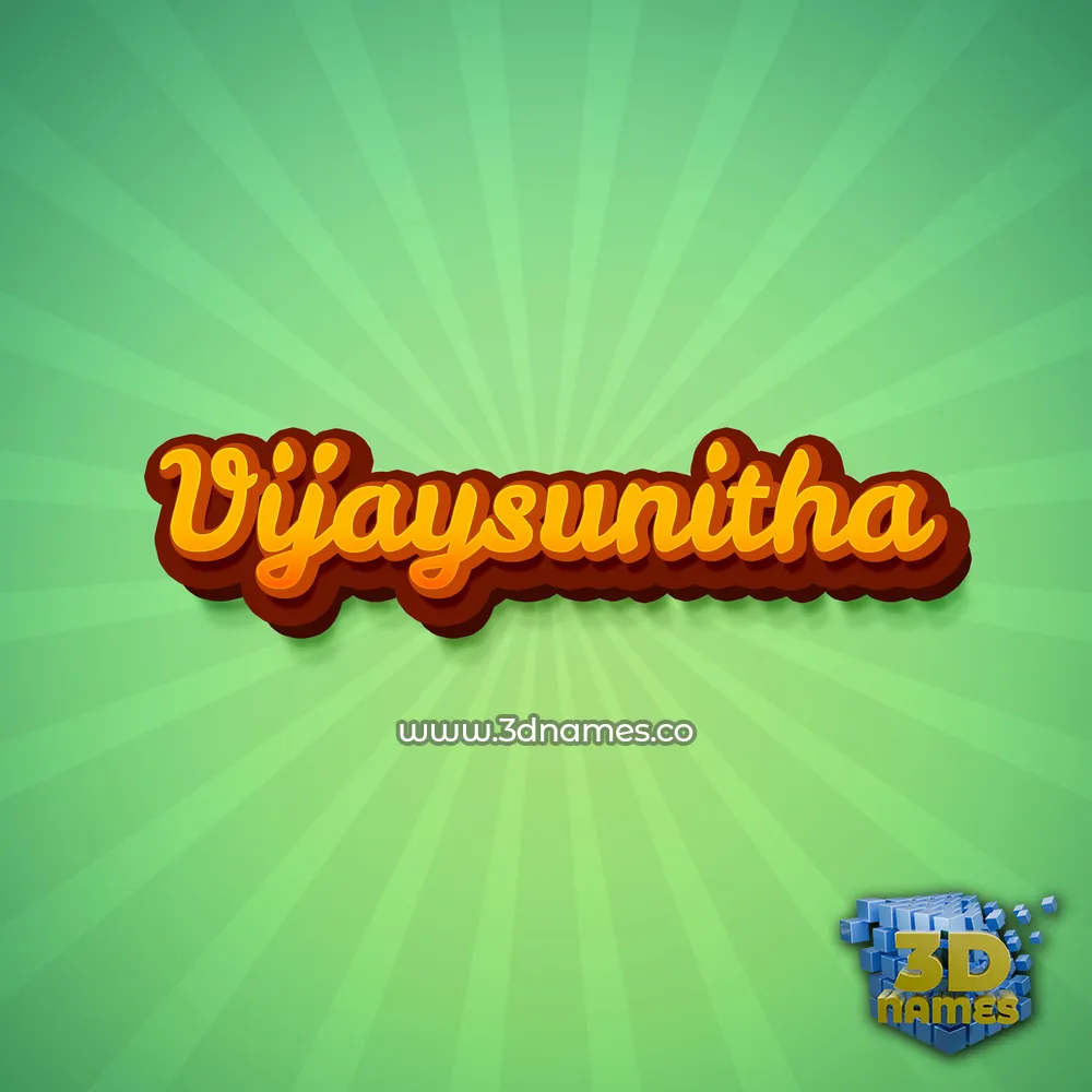 vijaysunitha in Green Rays style - 3D name wallpaper
