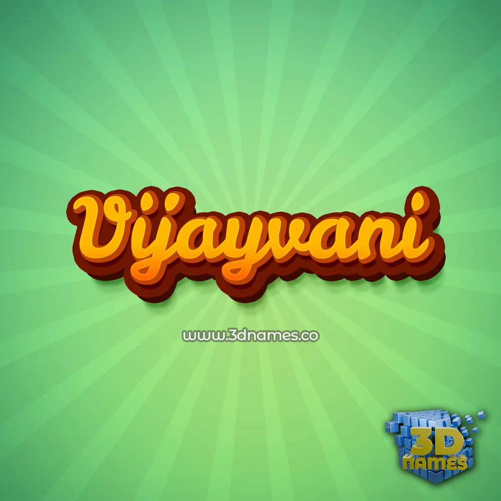 vijayvani in Green Rays style - 3D name wallpaper
