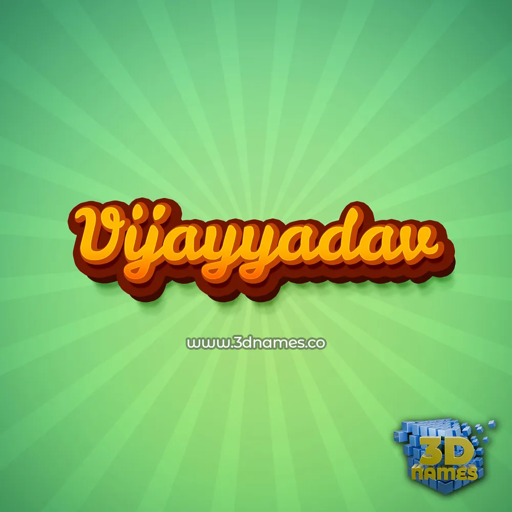 vijayyadav in Green Rays style - 3D name wallpaper