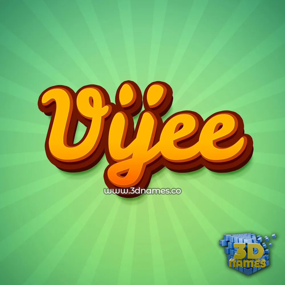 vijee in Green Rays style - 3D name wallpaper