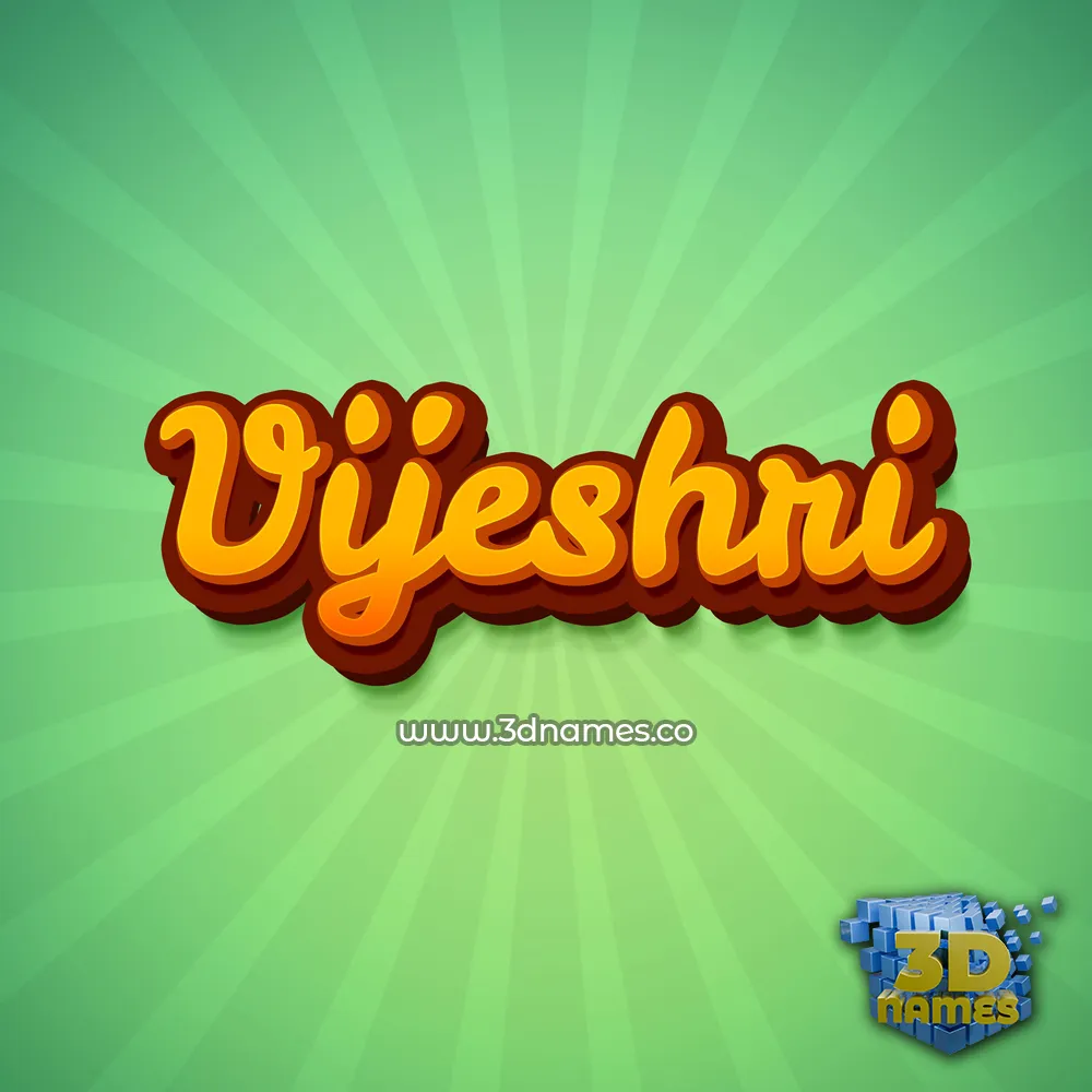 vijeshri in Green Rays style - 3D name wallpaper